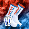 SneakFreaxx Chaussettes SNIFF IT 2 Blanc-Orange-Bleu